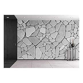 Background Texture of Stone Wall - Removable Wall Mural | Self-Adhesive Large Wallpaper - 66x96 inches