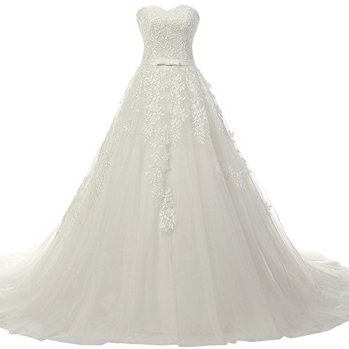 JAEDEN Lace Wedding Dress Ball Gown Strapless Bridal Gown Sweetheart