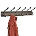 iDesign Bruschia Wall Mount Entryway Storage Rack for Jackets, Coats, Hats, Scarves - 6 Hooks, Bronze,31641