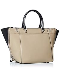 Calvin Klein Doris Saffiano Trapeze Top Zip Satchel