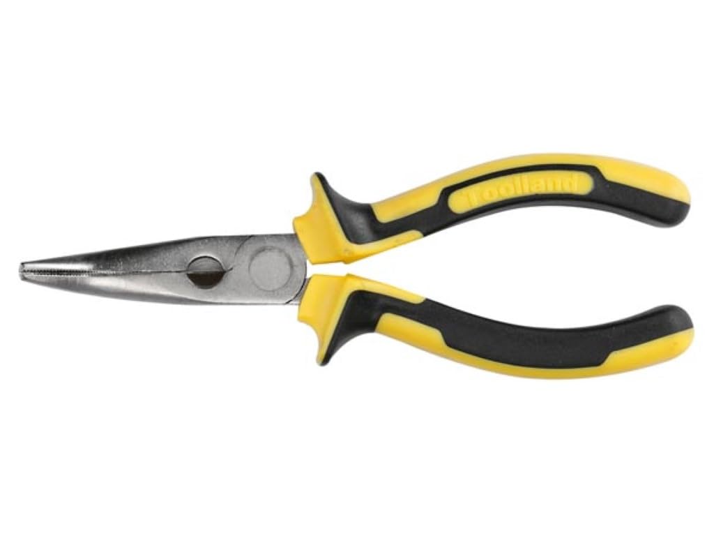 Tool HP07 N Chrome Vanadium Steel Bent Nose Pliers, 165 mm long, black/yellow