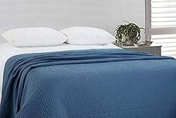 HILLFAIR 100% Combed Cotton Blanket– Twin Size