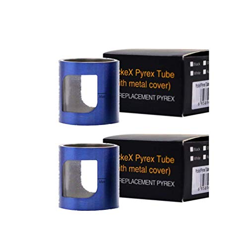 Aspire Pockex Replacement Glass with Metal Cover x 2 for Pockex Kit Vape Pen(Blue)