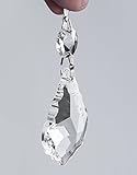 Newcreativetop Large French Pendalogue Crystal Prisms Silver Bow Tie Pack of 10