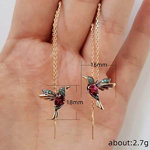 ZTY66 Hummingbird Rhinestone Stud Earrings, Ladies Elegant Simple Jewelry Earrings Long Earrings, Fashion Jewelry Drop Hook Earrings Long Pendant Dangle Jewelry for Women