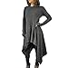 Bodycon4U Womens Asymmetrical Irregular Hem Loose Long Sleeve Hooded Dress