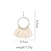 INSANEY Bohemia Fan Shape Tassel Earrings Hoop Dangle Ear Drop (White)