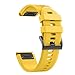 ANCOOL for Fenix 5/Fenix 6/Fenix 7 Band 22mm Silicone Watch Band for Fenix 8 Fenix E 47mm/Fenix 5 Plus/Fenix 6 Pro/Fenix 7 Pro/Forerunner 935(Yellow)