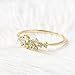 Diamond Flower Ring,Sunward Crystal Diamond Engagement Wedding Ring for Women Girl Size 6-10 (Gold, 9)