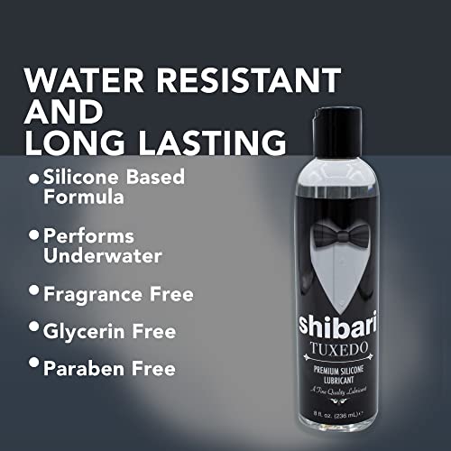 Shibari Tuxedo Silicone Lubricant, Premium Thick Lube for Women, Men