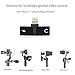 HolaFoto 2in1 Adapter, Charge and Earpod Audio Adapter Attach Microphone to Gimbal for Zhiyun Smooth 5S Smooth5 4 Q3 q2 q DJI Osmo Mobile 2 Feiyu Vimble for iPhone14 13 12 Xs Max XR X 8 Plus 7 Plus 6S