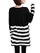 Allegra K Stripes Stretchy Pullover Spring Tunic Knit Shirt XL Black White