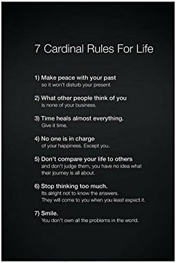 7 Cardinal Rules Of Life Fashion Cool Poster Print Decorative Paper 20" x 30"