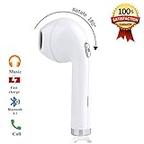 Single Wireless Earbud,Soundsnow V4.1 Mini Bluetooth Earbud, In-Ear Car Bluetooth Headset, Built-in Mic Stereo Sound Cell Phone Bluetooth Earpiece for iPhone 8 X 7 Plus and Samsung Android (One Pc)