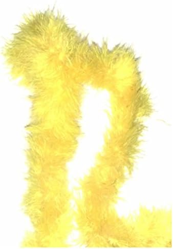 Yellow Soft Marabout Feather Boa Trim 10mt