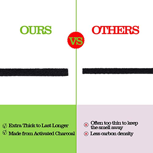 Ruisita 6 Pack Charcoal Replacement Filter for Cat Litter Box, Carbon