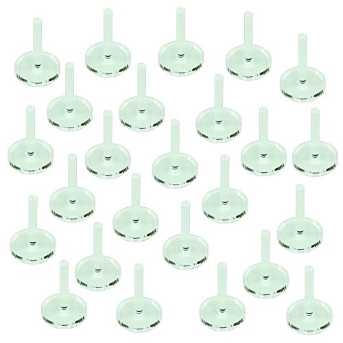 Acrylic Flight Stands, 20mm Circle, 3mm Clear, 1 inch Peg (25)