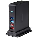 Sabrent 7 Port USB 3.0 HUB + 2 Charging Ports with 12V/4A Power Adapter [Black] (HB-U930)