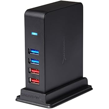 Sabrent 7 Port USB 3.0 HUB + 2 Charging Ports with 12V/4A Power Adapter [Black] (HB-U930)