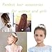 GUVASS 12 Pack Hair Scrunchies White Velvet Elastics Scrunchy Bobbles Soft Hair Bands Hair Ties