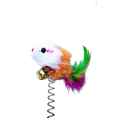 Retractable Cat Toys, 1 Pieces funny cat stick Including Cat Teaser Wand Interactive Feather Toy Fluffy Mouse Balls Catnip for Cats Kitten