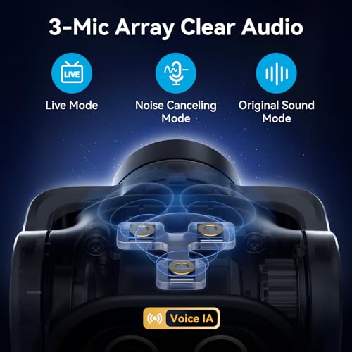 EMEET PIXY Dual-Camera AI-Powered PTZ Camera 4K, AI Tracking, PDAF&AI Autofocus 0.2s, 1/2.55'' Sensor, 3 Mics, Presets, Gesture Control, 4K Webcam for Streaming and OBS/Twitch/Switch 2 Compatible