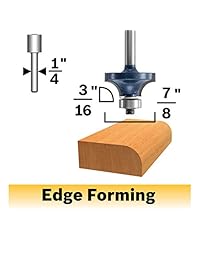 Bosch 85293 MC 7 8-Inch Diámetro de 31 64 Cortar Roundover Router Bit 1 4 Pulgadas Vástago Con Punta De Carburo con rodamiento de bolas