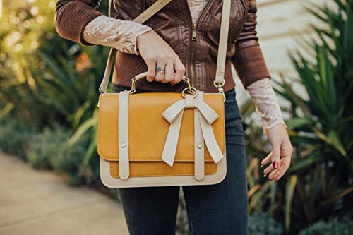 ECOSUSI-Womens-Small-Vintage-Vegan-Leather-Crossbody-Satchel-Bag-with-Detachable-Bow