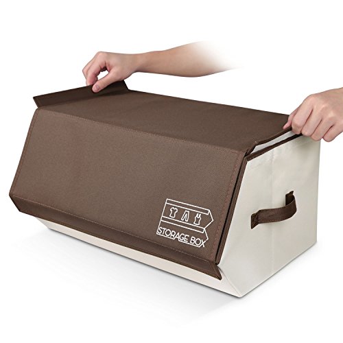 image for Miusco Collapsible Storage Bin with Magnetized Lid, Closet Stackable S