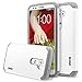 LG G2 Case, RANZ Grey with White Hard Impact Dual Layer Shockproof Bumper Case For LG G2(AT&T D800, T-Mobile D801,Global D802)