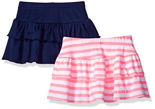 Gerber Graduates Baby Girls 2 Pack Skort, Pink Stripe/Navy, 12 Months