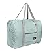 FUNFEL Foldable Travel Duffel Bag Tote Carry on Luggage Sports Water Resistant Nylon(II-Mint Green)