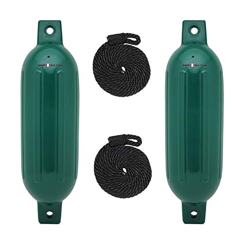 Extreme Max 3006.7456 BoatTector Fender Value 2-Pack - 6.5" x 22", Forest Green