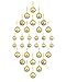 youseexmas Glass Christmas Ornaments Golden Pack of 32