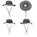 EasyOh Fishing Hat Outdoor UPF 50+ Waterproof Boonie Hat Summer UV Protection Sun Caps for Men/Women-Grey