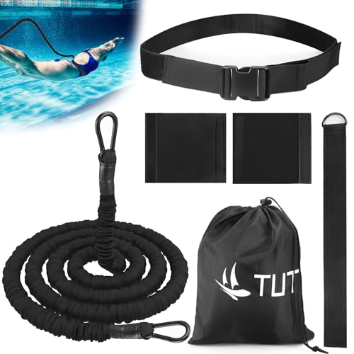 TUT Swimming Belt, 4-10 m Swimming Belt for Pool, Adjustable Swimming Trainer for Adults, Enjoy the Hot Summer in the Pool