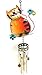 Bejeweled Display Kitty Cat Shape w/Stained Glass Wind Chimes Tubes