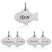 Veehoo Hairline Finished Pet ID Tags, Personalized Dog Tags & Cat Tags, Customized Front and Back Engraving, Fish Shape, Stainless Steel