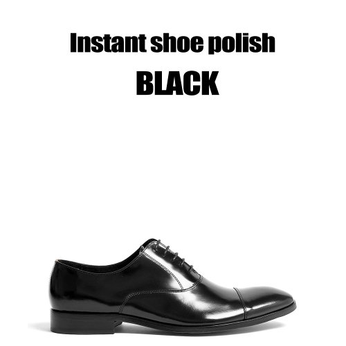 2 Pc Black Shoe Polish Liquid Leather Instant Self Shine Boot Cream Wax 2.5 oz