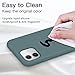 ANTTO Compatible with iPhone 11 Case, Liquid Silicone Cases Shockproof Cover Internal Microfiber Gel Rubber Drop Protection Bumper for 6.1 Inch 2019-Midnight Green