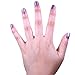 HIGH'S Upgrade EXTRE Adhesion Nail Wraps Decals Art Transfer Sticker Collection Manicure DIY Fullnail Polish Patch Strips for Wedding, Party, Shopping, Travelling, 20pcs (Bluberry Wine)
