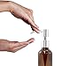 Amber Brown 4-Ounce Glass Bottles with Stainless Steel Pump Nozzles (4 Pack); Empty Boston Round Bottles Ideal for Lotion & Liquid Soap