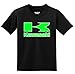 Kawasaki with Sleeve T-Shirt, Large Black