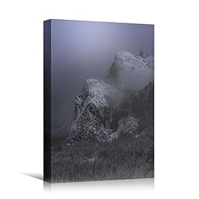 signwin Canvas Wall Art Snowy Tops Cool Dramatic...