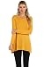 ColorMC Women's Solid Knit Bell Pullover Long Sleeve Tunic Knit Dolman Top