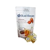 Blue Villages Turmeric Tea - 100% Pure, Natural, Organic, Caffeine-Free, 20 Tea Bags (2g each) from Okinawa Japan - Support Joint | Antioxidant & Anti-inflammatory | Improve Brain & Heart Function