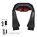 FITFIRST Neck and Shoulder Massager Shiatsu Kneading Massage with Heat for Home Office Travel Use (Grey)