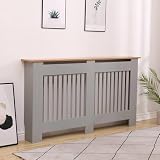 Home Source Radiator Cover Wooden Wall Cabinet Grey Oak 152cm Large view 8