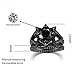 JAJAFOOK Personality Vintage Women's Black Gold Rose with Green Black Diamond Wedding Band Rings Set