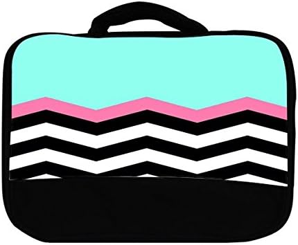 Girly Chic Chevron Mint Pattern Canvas Lunch Bag